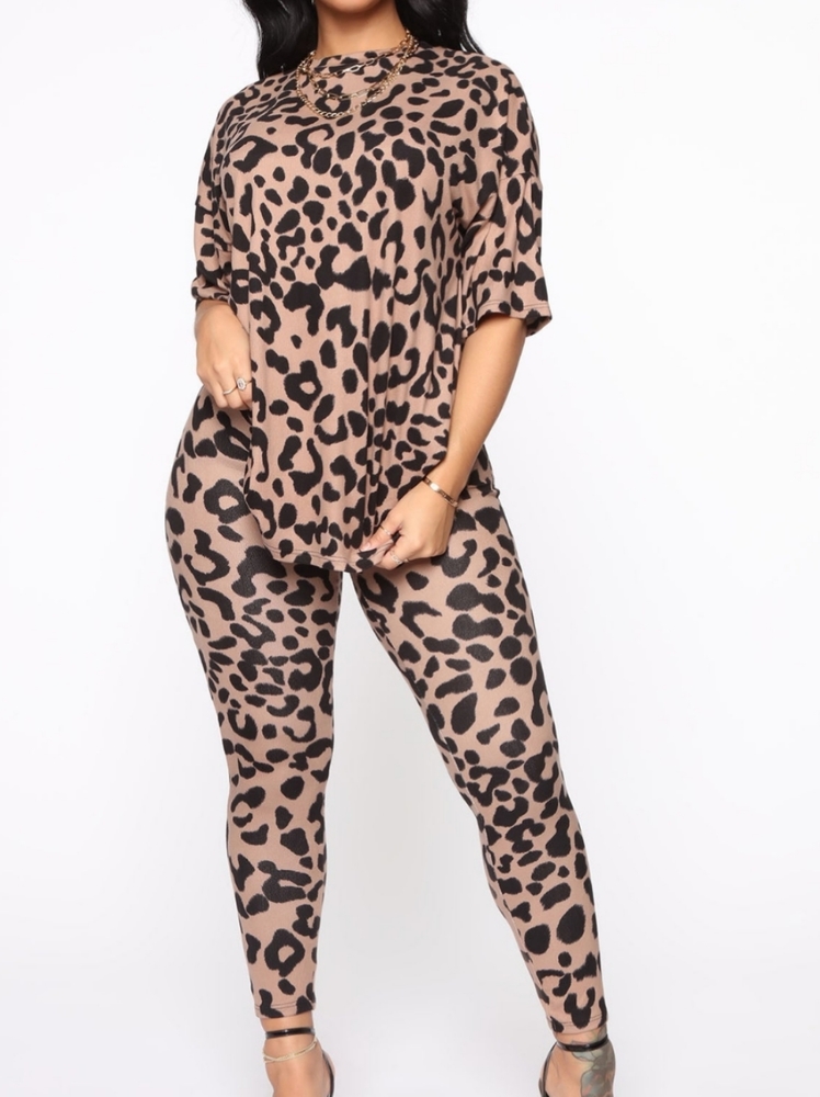 Leopard 🐆 Leggings Pants Set